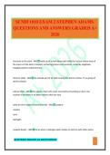 SCMH 1010 EXAM 2 STEPHEN ADAMS&period; QUESTIONS AND ANSWERS GRADED A&plus; 2026