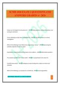 SCMH 1010 EXAM 1 QUESTIONS AND ANSWERS GRADED A&plus; 2026