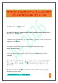 SCMH 1010 EXAM 5&semi; WHITT QUESTIONS AND ANSWERS GRADED A&plus; 2026