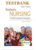 Test Bank for Davis Advantage for Pediatric Nursing&colon; The Critical Components of Nursing Care 2nd Edition Rudd & Kocisko &vert; All Chapters 1-22 &vert; Complete Guide