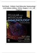 Test Bank - Cellular and Molecular Immunology&comma; 11th Edition &lpar;Abbas&comma; 2026&rpar;&comma; Chapter 1-21 &vert; All Chapters