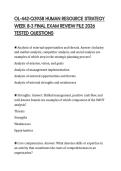 OL-442-Q3958 HUMAN RESOURCE STRATEGY WEEK 8-3 FINAL EXAM REVIEW FILE 2026 TESTED QUESTIONS