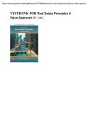 Test Bank Real Estate Principles&colon; A Value Approach&comma; 7th Edition by Wayne Archer David C&period; Ling All Chapters Covered&vert; Latest Edition&vert; Fully Verified Answers