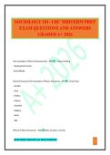 SOCIOLOGY 101- UBC MIDTERM PREP EXAM QUESTIONS AND ANSWERS GRADED A&plus; 2026