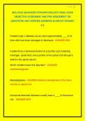 WGU D115 ADVANCED PATHOPHYSIOLOGY FINAL EXAM OBJECTIVE ASSESMENT AND PRE ASSESMENT 700 QUESTIONS AND VERIFIED ANSWERS &vert;ALREADY GRADED A&plus;&vert;