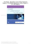 Test Bank - Alexander's Care of the Patient in Surgery&comma; 17th Edition &lpar;Rothrock&comma; 2026&rpar;&comma; Chapter 1-29 &vert; All Chapters
