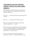 OLERE BUNDLED EXAM 2026 QUESTIONS ANSWERS COMPLETE SOLUTIONS VERIFIED GRADED A&plus;