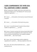 OLERE COMPREHENSIVE TEST PAPER 2026 FULL QUESTIONS CORRECT ANSWERS