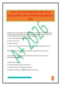 TNCC ENA 9TH EDITION PRE TEST QUESTIONS AND ANSWERS GRADED A&plus; 2026