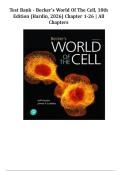 Test Bank - Becker's World of the Cell&comma; 10th Edition &lpar;Hardin&comma; 2026&rpar; Chapter 1-26 &vert; All Chapters
