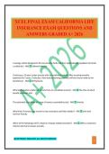 XCEL FINAL EXAM CALIFORNIA LIFE INSURANCE EXAM QUESTIONS AND ANSWERS GRADED A&plus; 2026