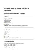  Anatomy and Physiology &ndash; Practice Questions&period;pdf