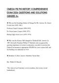 OMEGA PSI PHI HISTORY COMPREHENSIVE EXAM 2026 QUESTIONS AND SOLUTIONS GRADED A&plus;