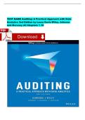Test Bank for Auditing&colon; A Practical Approach with Data Analytics&comma; 2nd Edition by Johnson&comma; Wiley&comma; Moroney&comma; Campbell & Hamilton &vert; ISBN&colon; 9781119785996 &vert; Chapters 1-16  &vert; Downloadable PDF