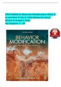 Test Bank for Behavior Modification&colon; What It Is and How To Do It&comma; 12th Edition by Garry Martin & Joseph J&period; Pear &vert; ISBN&colon; 9781032233154 &vert; Chapters 1-29  &vert; Downloadable PDF