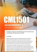 CML1501 Assignment 1 ANSWERS 2026 - Due 31 March 2026