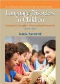 Test Bank For Language Disorders in Children&colon; Fundamental Concepts of Assessment and Intervention 2nd Edition All Chapters - 9780133352023
