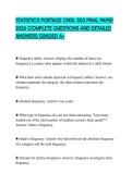 STATISTICS PORTAGE CNSL 503 FINAL PAPER 2026 COMPLETE QUESTIONS AND DETAILED ANSWERS GRADED A&plus;