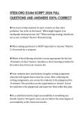 STEDI&period;ORG EXAM SCRIPT 2026 FULL QUESTIONS AND ANSWERS 100&percnt; CORRECT