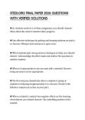 STEDI&period;ORG FINAL PAPER 2026 QUESTIONS WITH VERIFIED SOLUTIONS