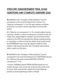 STEDI&period;ORG SUBASSESSMENT FINAL EXAM QUESTIONS AND COMPLETE ANSWERS 2026