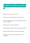 STERILE PROCESSING COMPREHENSIVE EXAM 2026 QUESTIONS WITH SOLUTIONS GRADED A&plus;