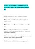 STERILE PROCESSING EXAMINATION TEST 2026 QUESTIONS WITH ANSWERS GRADED A&plus;
