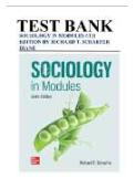 Test Bank For Sociology in Modules 6th Edition by Richard T&period; Schaefer&comma; All Chapters&comma; Complete Guide A&plus;