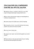 STNA EXAM PAPER 2026 COMPREHENSIVE EXAM PREP Q&A WITH FULL SOLUTION