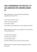 STNA COMPREHENSIVE TEST PRACTICE 2 79 2026 QUESTIONS WITH ANSWERS GRADED A&plus;