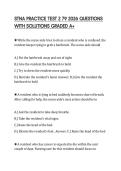 STNA PRACTICE TEST 2 79 2026 QUESTIONS WITH SOLUTIONS GRADED A&plus;