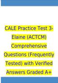 TCM CALE Board review Comprehensive Questions &lpar;Frequently Tested&rpar; with Verified Answers Graded A&plus;