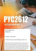 PYC2612 Assignment 1 Semester 1 ANSWERS 2026 - Due March 2026