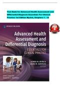Test Bank for Advanced Health Assessment and Differential Diagnosis&colon; Essentials for Clinical Practice&comma; 1st Edition by Karen M&period; Myrick & Laima M&period; Karosas &vert; ISBN&colon; 9780826162557 &vert; Chapters 1-12  &vert; Downloadable PDF