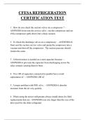 CFESA REFRIGERATION  CERTIFICATION TEST QUESTIONS AND ANSWERS 2026