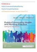 Test Bank for Public&sol;Community Health and Nursing Practice&semi; Caring for Populations 3rd Edition &lpar;F&period;A&period; Davis&comma; &rpar; by Savage&comma; Gillespie and Whitehouse&comma; Isbn no&semi; 9781719647144&comma; all 25 Chapters Covered&period;Newest 2026&period;