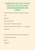 NEUROBIOLOGY 5357 EXAM 1 &lpar;SUMMER 2026&rpar; &lbrace;LATEST 2026 -2027 Update&rcub; QUESTIONS AND ANSWERS 100&percnt; CORRECT