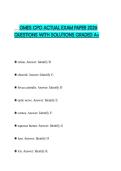 OMES CPO ACTUAL EXAM PAPER 2026 QUESTIONS WITH SOLUTIONS GRADED A&plus;