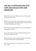 ONE YIELD V2 CERTIFICATION FINAL EXAM SCRIPT 2026 EXAM Q&A STUDY GUIDE UPDATED 2026