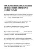 ONE YIELD V2 CERTIFICATION ACTUAL EXAM SET 2026 COMPLETE QUESTIONS AND CORRECT ANSWERS