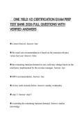 ONE YIELD V2 CERTIFICATION EXAM PREP TEST BANK 2026 FULL QUESTIONS WITH VERIFIED ANSWERS