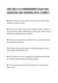 ONE YIELD V2 COMPREHENSIVE EXAM 2026 QUESTIONS AND ANSWERS 100&percnt; CORRECT