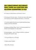 ONS CHEMOTHERAPY BIOTHERAPY FINAL PAPER 2026 QUESTIONS AND SOLUTIONS GUARANTEED TO PASS