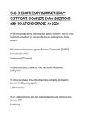 ONS CHEMOTHERAPY IMMUNOTHERAPY CERTIFICATE COMPLETE EXAM QUESTIONS AND SOLUTIONS GRADED A&plus; 2026