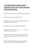ONS CHEMOTHERAPY IMMUNOTHERAPY CERTIFICATE EXAM STUDY GUIDE QUESTIONS WITH SOLUTIONS 2026