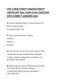 ONS CHEMOTHERAPY IMMUNOTHERAPY CERTIFICATE FINAL PAPER EXAM QUESTIONS WITH CORRECT ANSWERS 2026