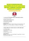 NR 283 PATHOPHYSIOLOGY  &lpar;CHAMBERLAIN&rpar; EXAM 1 QUESTIONS  AND 100&percnt; VERIFIED ANSWERS WITH  RATIONALES GRADED A&plus; GUARANTEED PASS 
