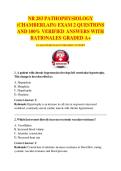 NR 283 PATHOPHYSIOLOGY  &lpar;CHAMBERLAIN&rpar; EXAM 2 QUESTIONS  AND 100&percnt; VERIFIED ANSWERS WITH  RATIONALES GRADED A&plus;