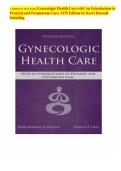 COMPLETE TEST BANK Gynecologic Health Care with An Introduction to Prenatal and Postpartum Care&comma; 4TH Edition by Kerri Durnell Schuiling&period;pdfCOMPLETE TEST BANK Gynecologic Health Care with An Introduction to Prenatal and Postpartum Care&comma; 4TH Edition by Kerr