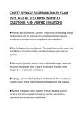 ONSITE SEWAGE SYSTEM INSTALLER EXAM 2026 ACTUAL TEST PAPER WITH FULL QUESTIONS AND VERIFIED SOLUTIONS